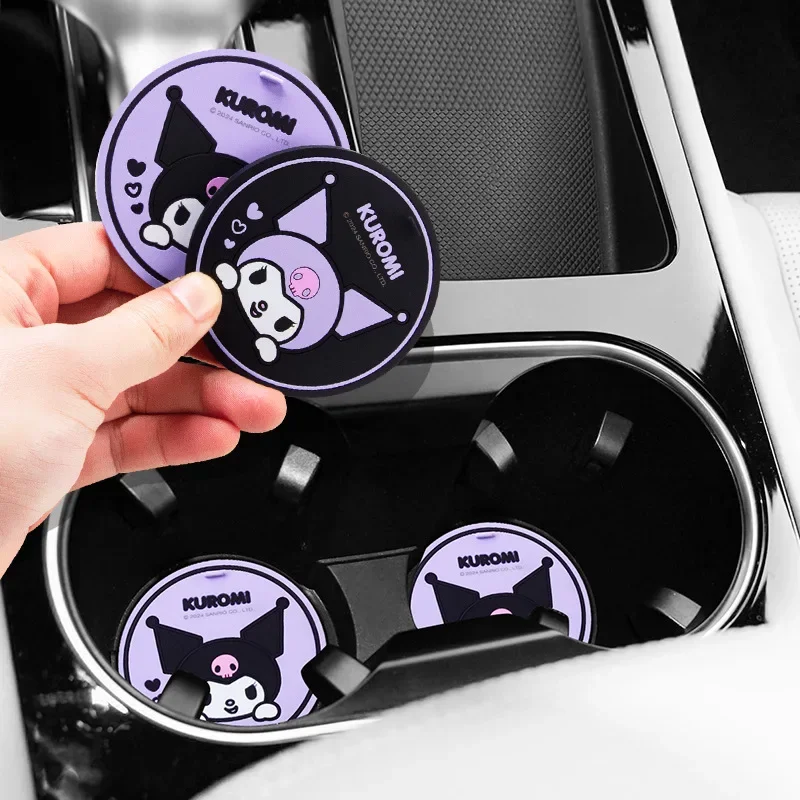 2Pcs Sanrio Kuromi Car Coaster - đánh giá và giá Kawaii Tech Accessories